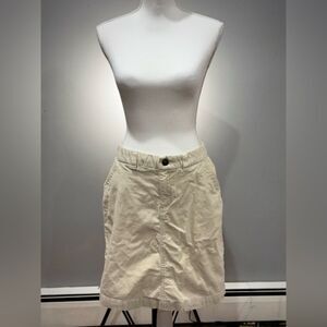 Cream Merona Corduroy Skirt Size 6 EUC